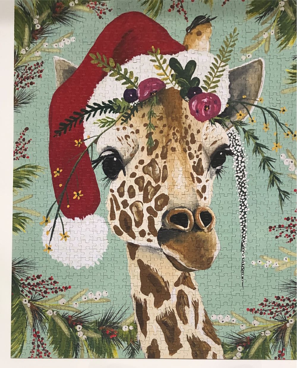 Claire Giraffe In Santa Hat *T/S - OCS Designs puzzle collectible - Main Image 2