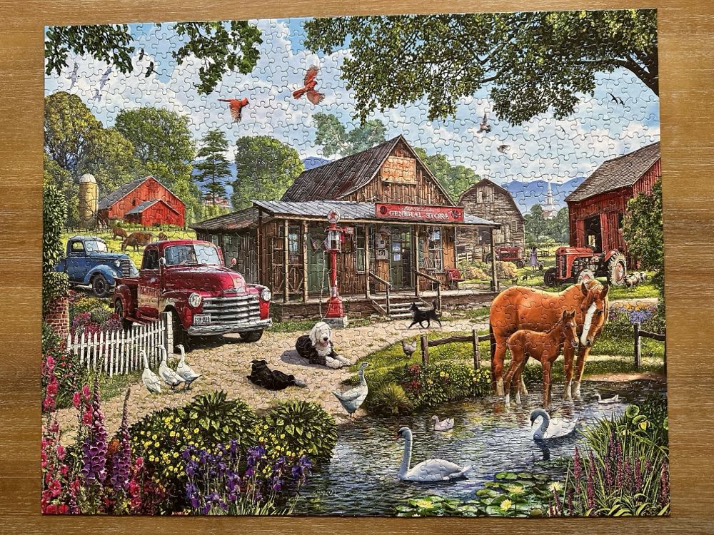 Rustic General Store - Work & Sell - White Mountain puzzle collectible [Barcode 724819266166] - Main Image 2