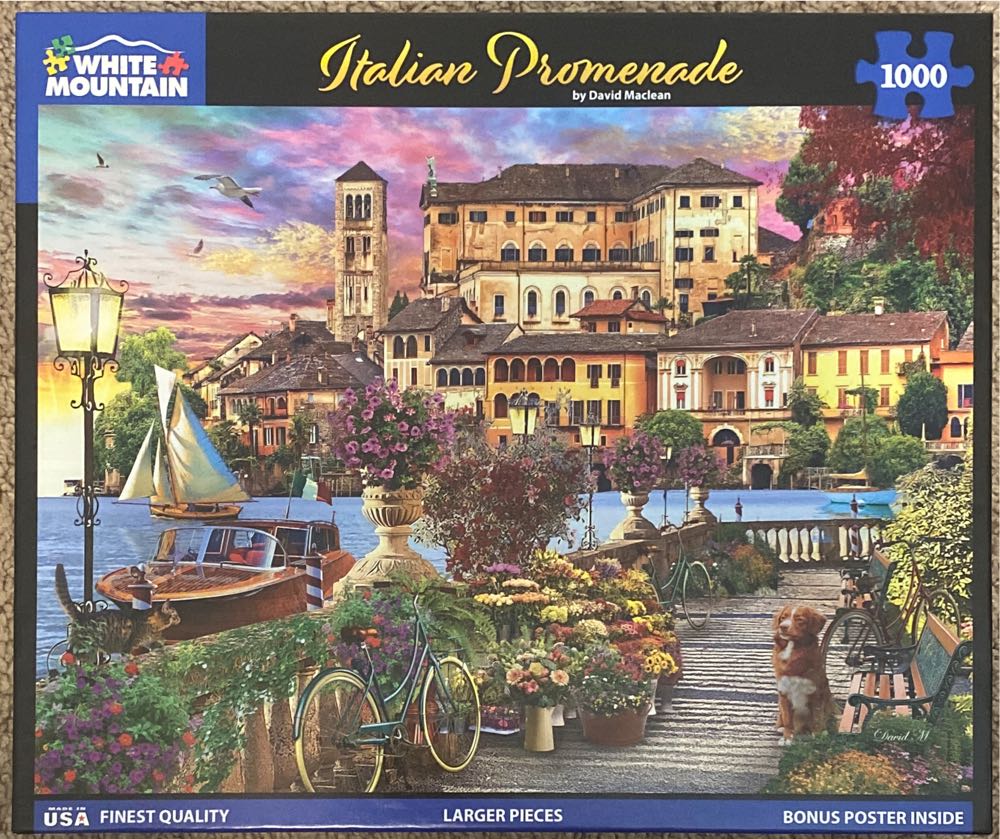 Italian Promenade - White Mountain Puzzles puzzle collectible [Barcode 724819266142] - Main Image 2