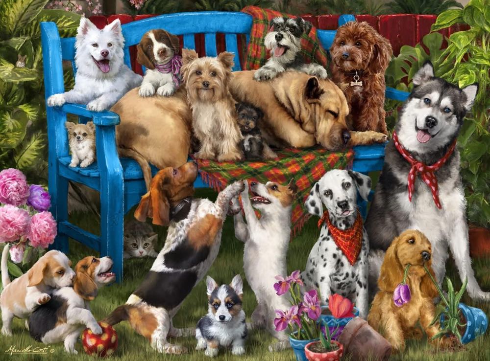 Dogs Galore - From Cheryl - Vermont Christmas  Company puzzle collectible [Barcode 819273023629] - Main Image 2