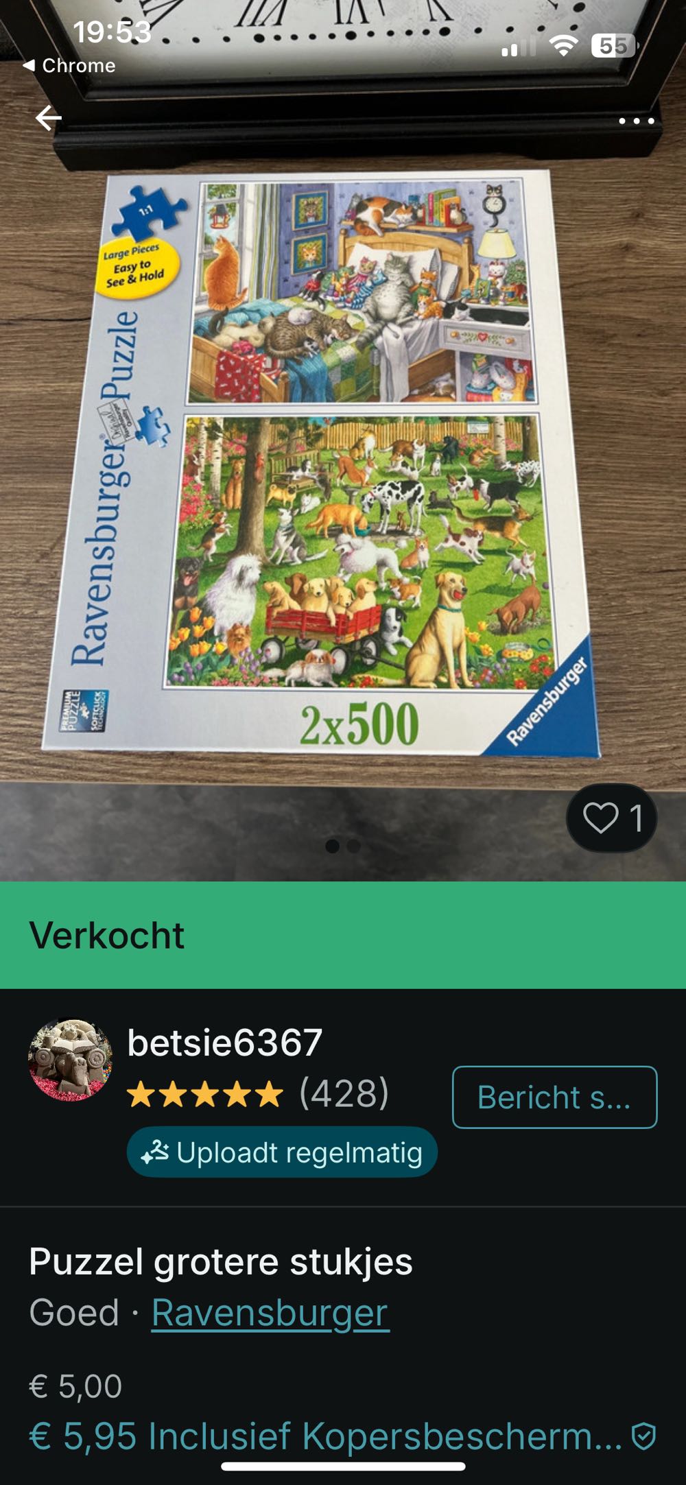 Cat Nap - Ravensburger puzzle collectible [Barcode 4005556804757] - Main Image 4