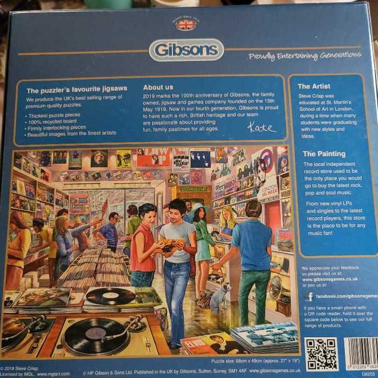 Retro Records - Gibsons puzzle collectible [Barcode 5012269062557] - Main Image 2