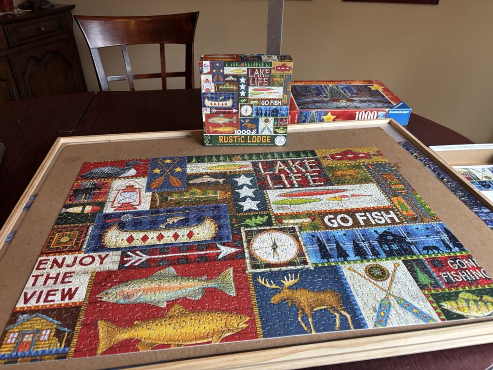 Rustic Lodge Lake Life - Ceaco puzzle collectible [Barcode 021081310659] - Main Image 2