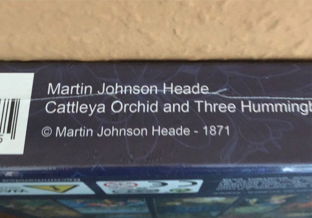 Cattleya Orchid And Three Hummingbirds, 1871 - Bluebird Puzzle puzzle collectible [Barcode 3663384600975] - Main Image 2