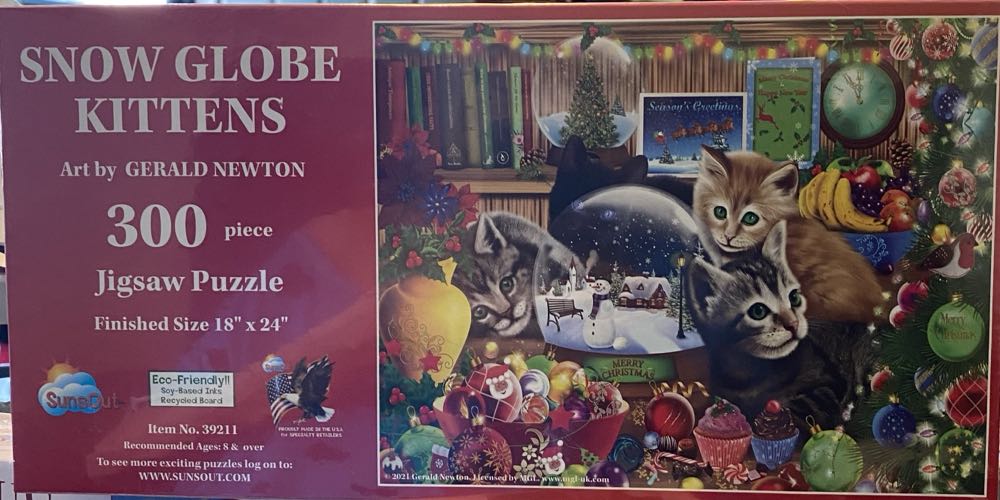 Snow Globe Kittens - SunsOut puzzle collectible [Barcode 796780392113] - Main Image 2