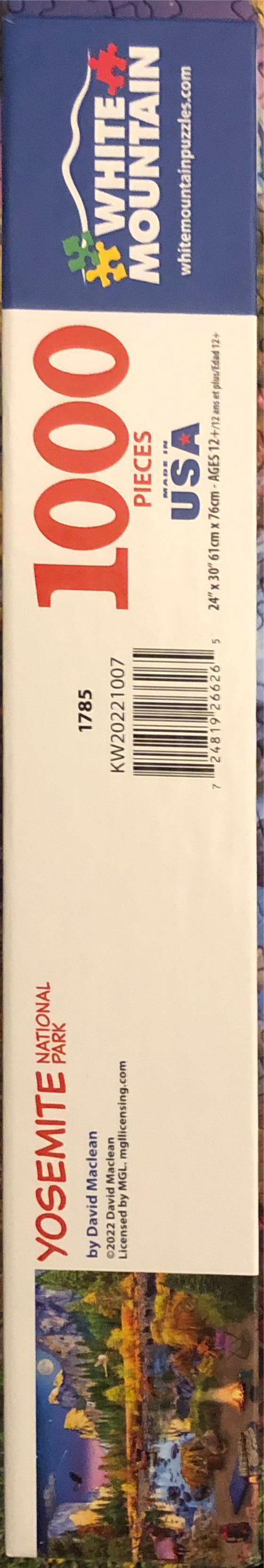 Yosemite National Park - White Mountain Puzzles puzzle collectible [Barcode 724819266265] - Main Image 4