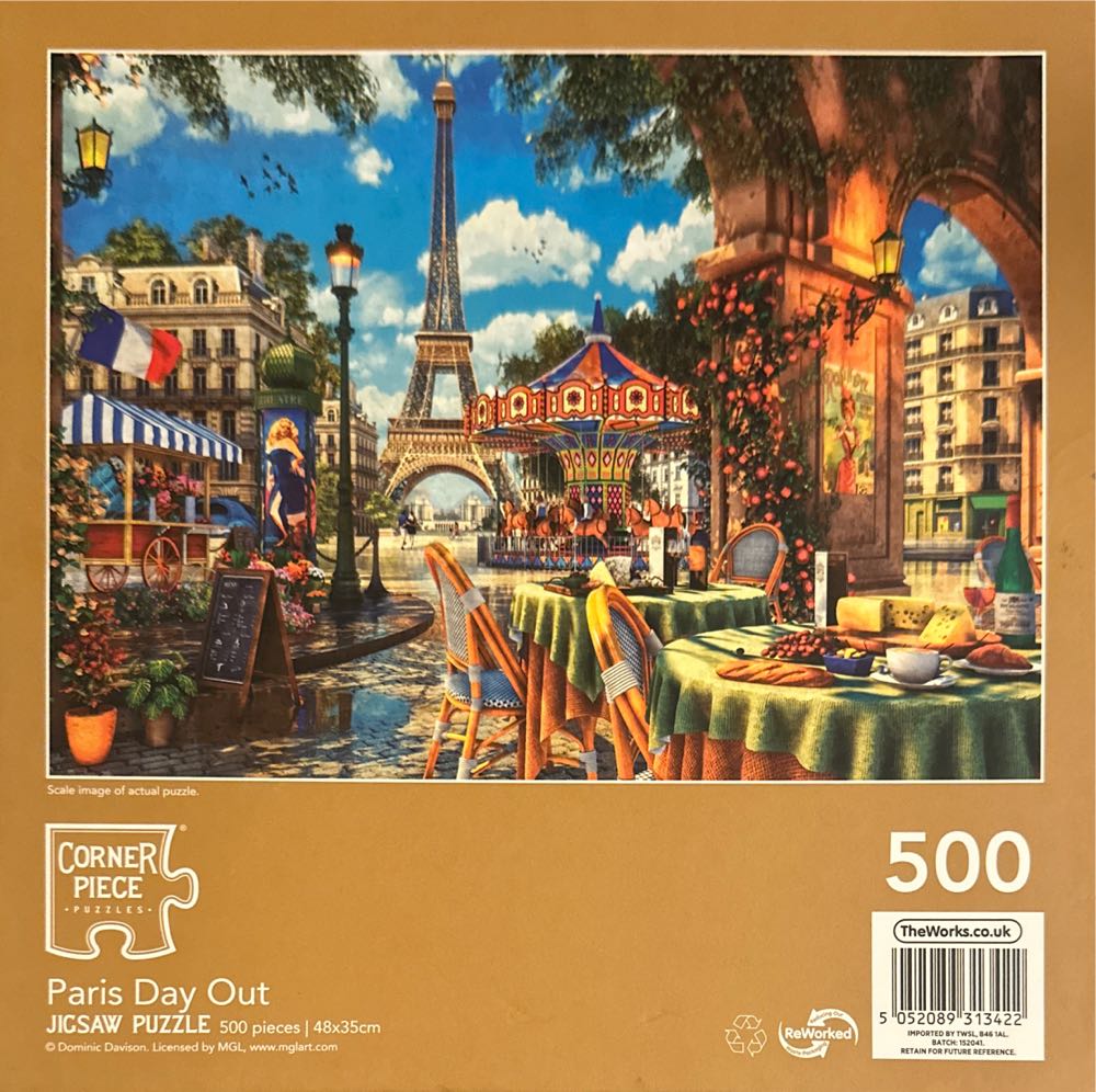 Paris Day Out - Corner Piece puzzle collectible [Barcode 5052089313422] - Main Image 1