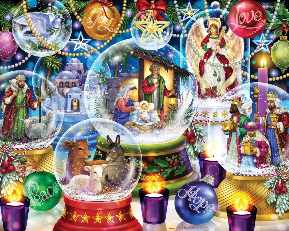 Nativity Snow Globes -From  Valerie - Vermont Christmas Company puzzle collectible - Main Image 2