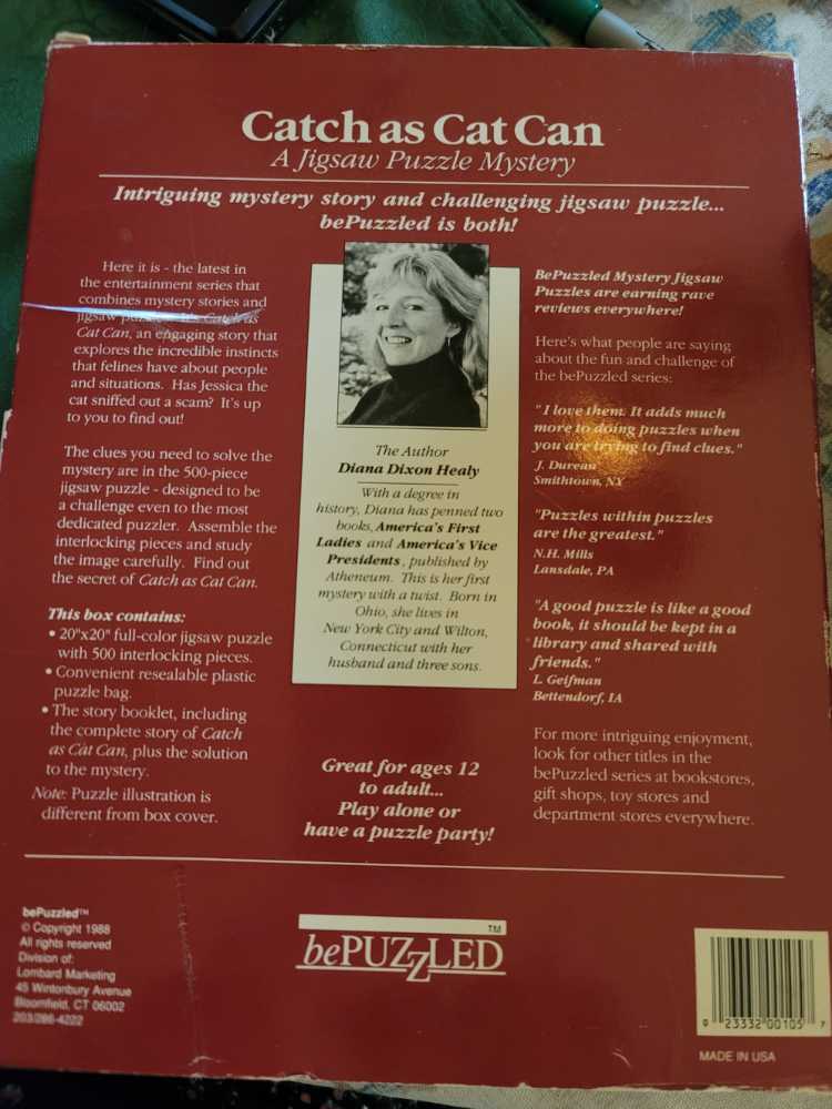 NFS Mystery Jigsaw:  Catch As Cat Can - Bepuzzled 500 Mystery🚫 puzzle collectible [Barcode 023332001057] - Main Image 2