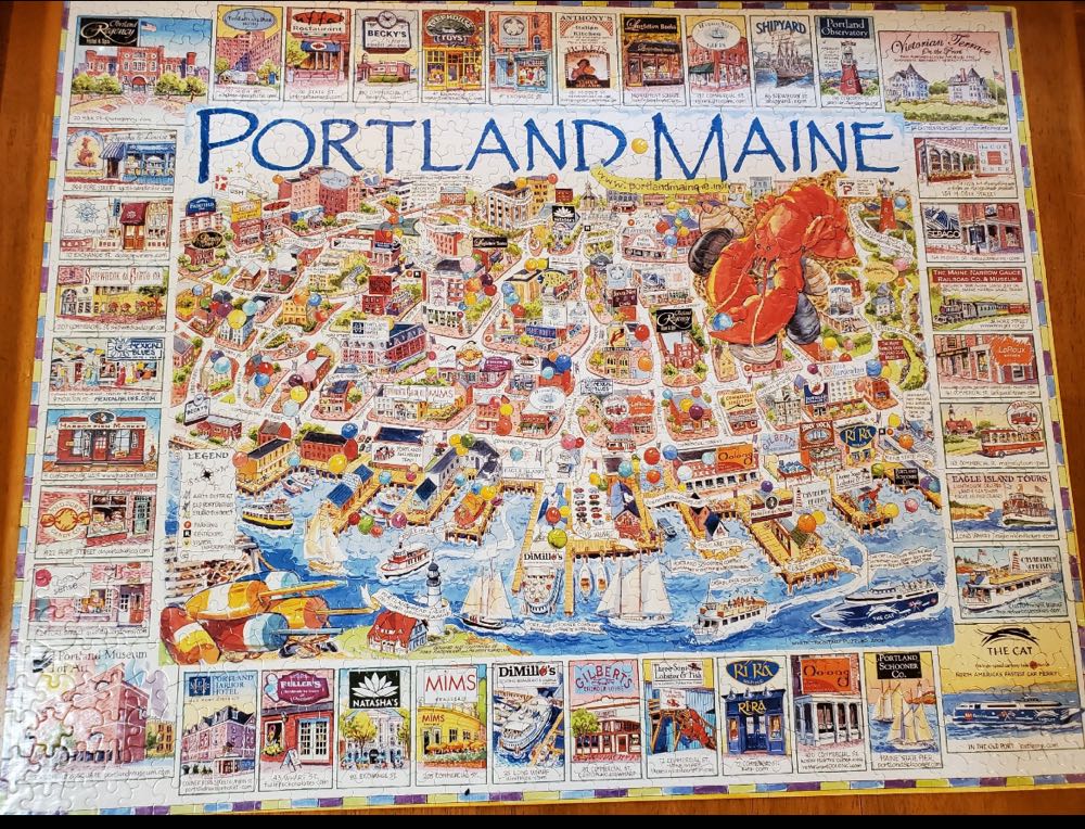 Portland Maine - White Mountain Puzzles puzzle collectible [Barcode 724819249671] - Main Image 2