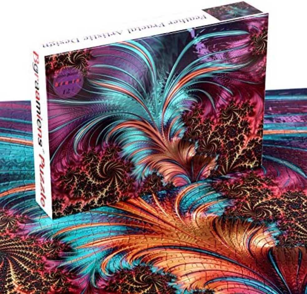 Feather Fractal Artistic Design - Bgraamiens puzzle collectible - Main Image 2