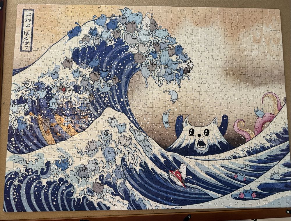 Great Wave Off Cat-A-Gawa - Exploding Kittens puzzle collectible [Barcode 810083040011] - Main Image 3