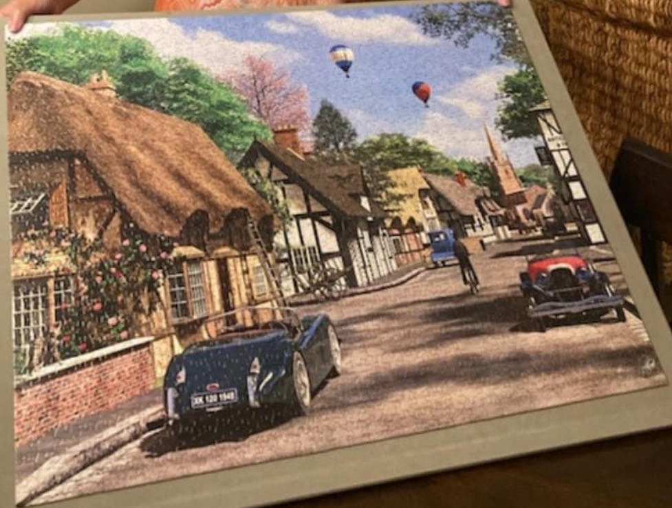 Cottage Lane - 1028, 2/26/26 -SOLD - White Mountain puzzle collectible [Barcode 724819255719] - Main Image 2