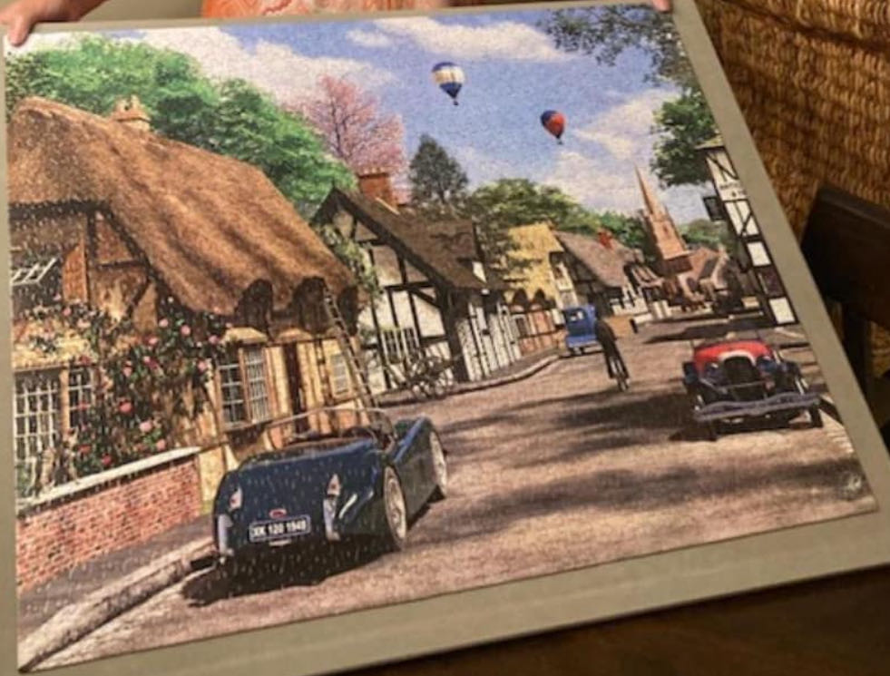 Cottage Lane - 1028, 2/26/26 -SOLD - White Mountain puzzle collectible [Barcode 724819255719] - Main Image 3