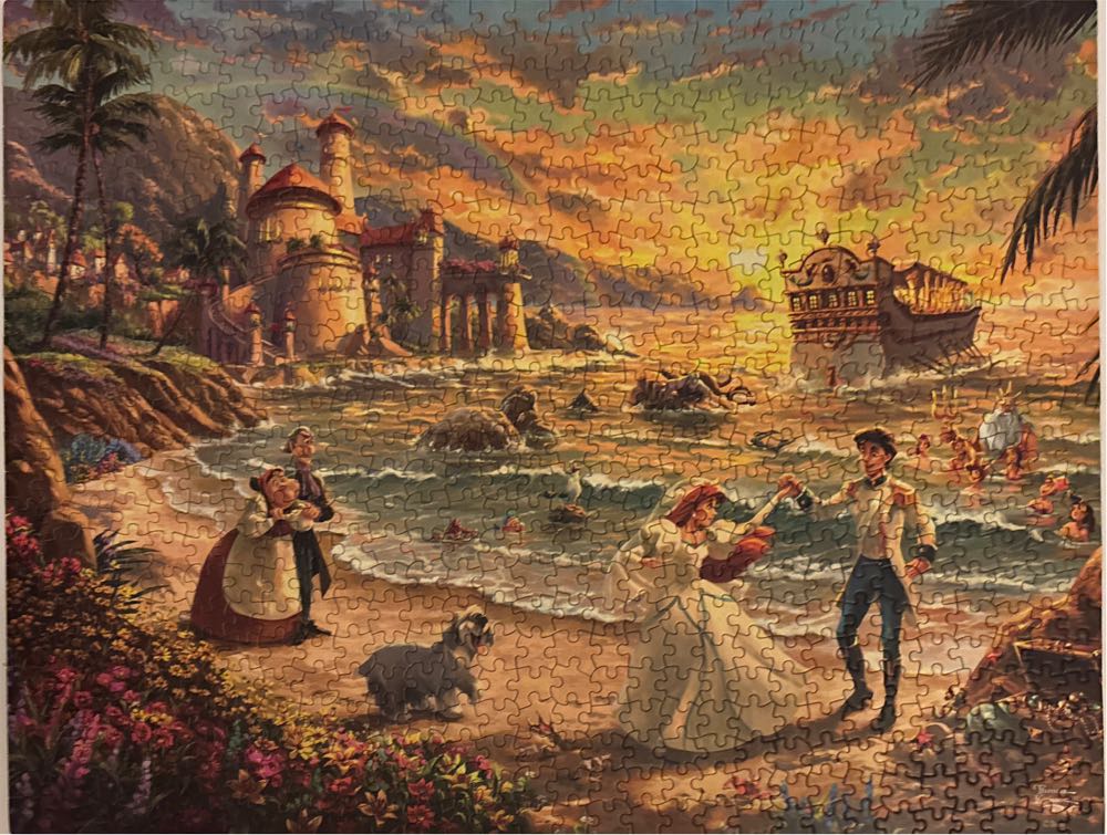 Thomas Kinkade: The Little Mermaid Celebration Of Love - Ceaco / Thomas Kinkade puzzle collectible [Barcode 021081292283] - Main Image 3