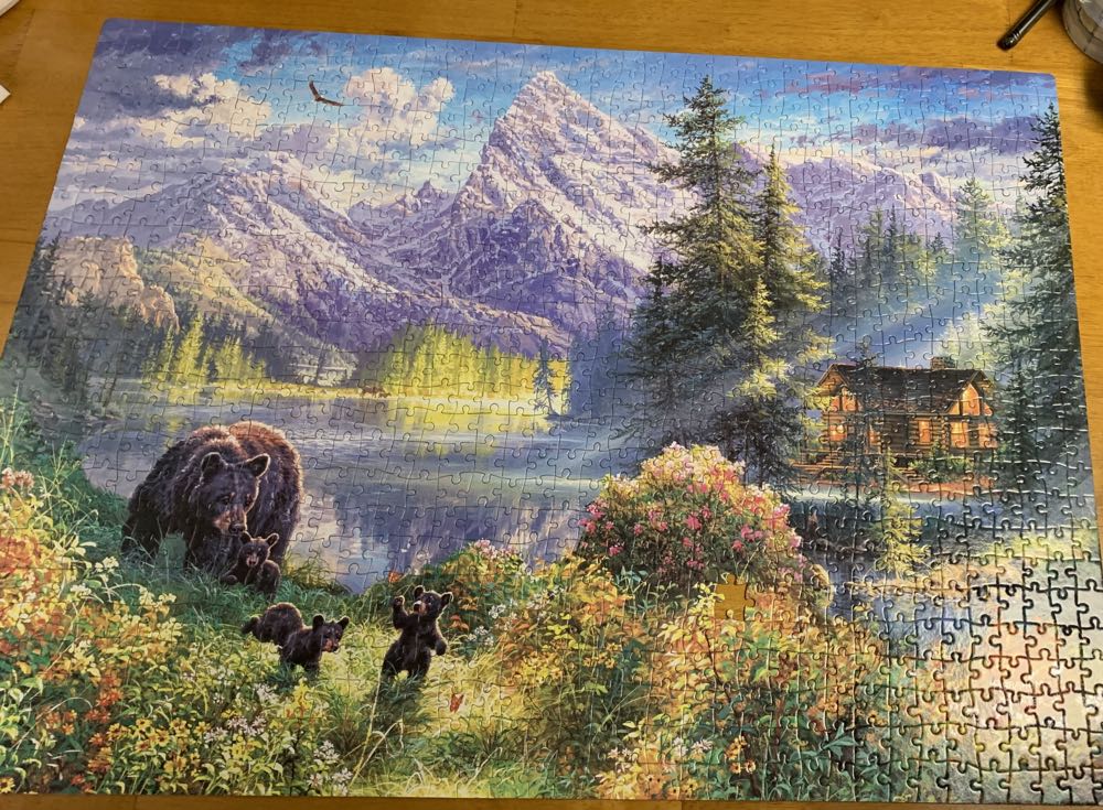 Abraham Hunter - Mountain Morning - Roseart puzzle collectible [Barcode 4895145435895] - Main Image 2