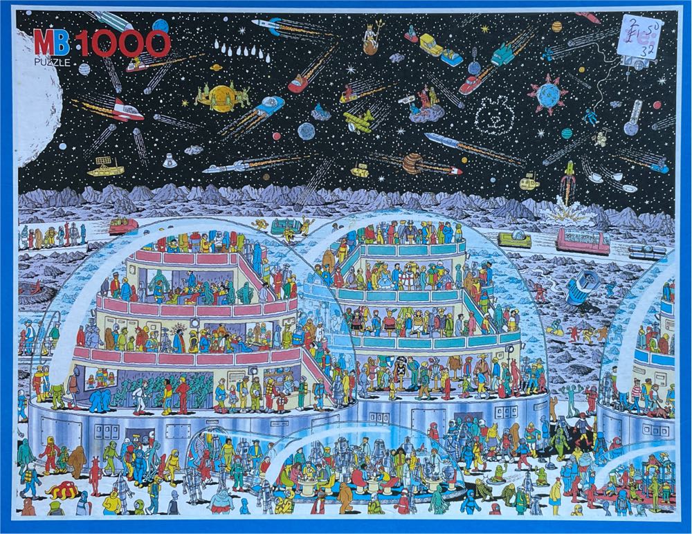Wally Is Lost In The Future - Wheres Wally Mb puzzle collectible [Barcode 5010993796991] - Main Image 1