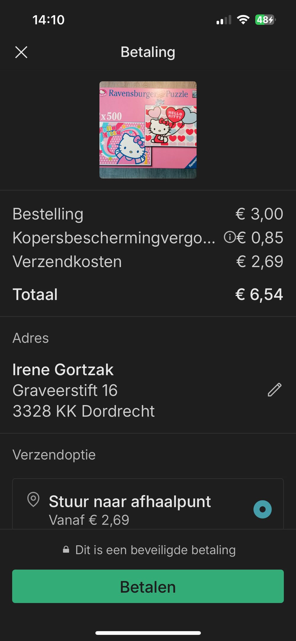 Hello Kitty (SOLD) - Ravensburger puzzle collectible [Barcode 4005556140992] - Main Image 4