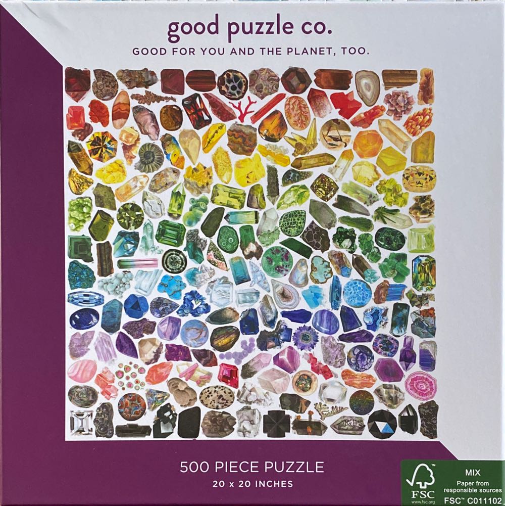 Rainbow Crystals & Gems - Good Puzzle Co. (Galison) puzzle collectible [Barcode 616430290951] - Main Image 2