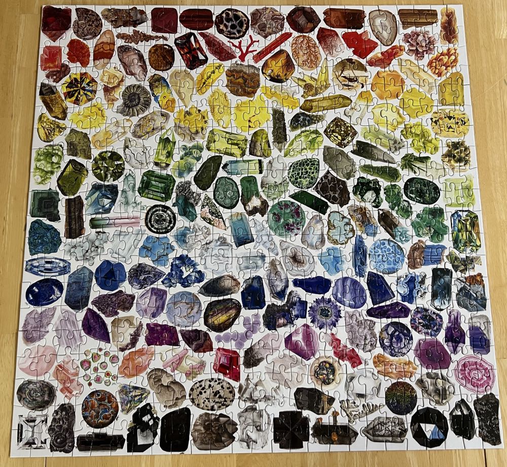 Rainbow Crystals & Gems - Good Puzzle Co. (Galison) puzzle collectible [Barcode 616430290951] - Main Image 4