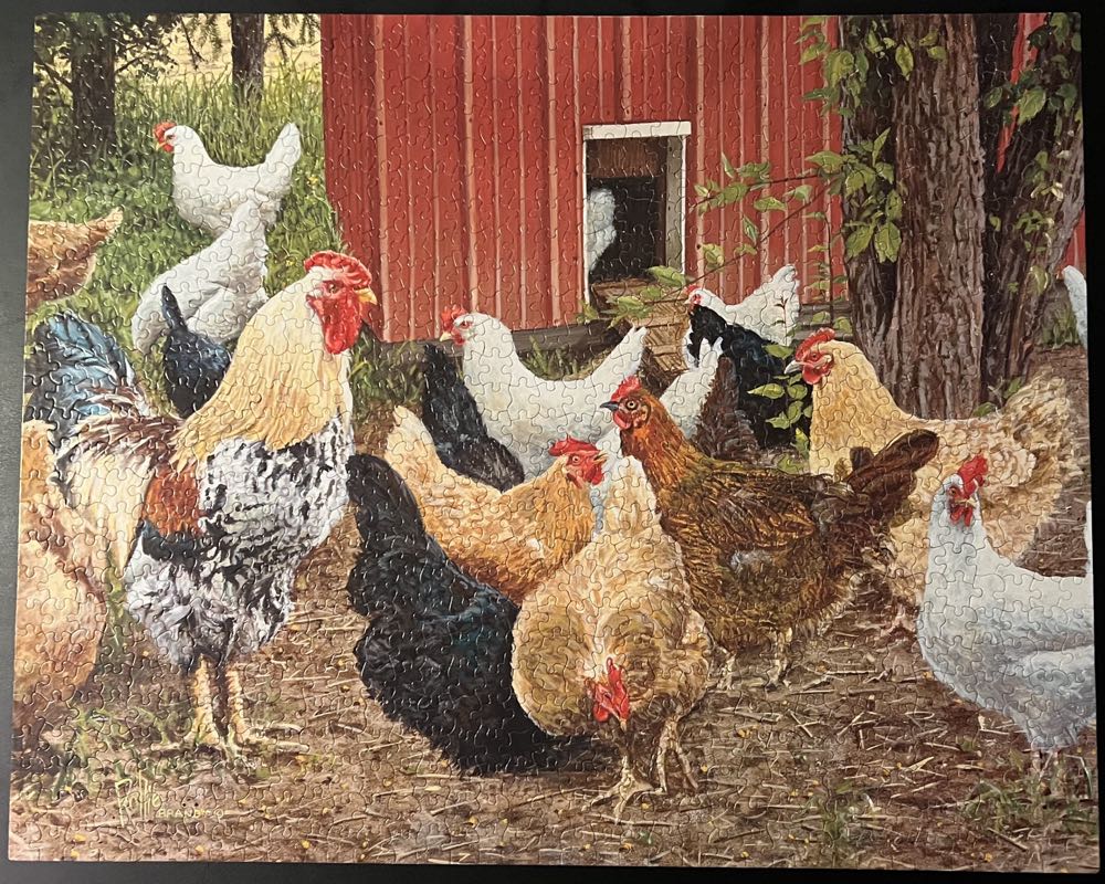 Hen Pecked**- 366, 3/23/23-SOLD - White Mountain puzzle collectible [Barcode 724819253555] - Main Image 2