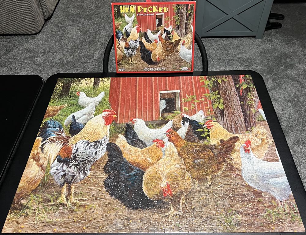 Hen Pecked**- 366, 3/23/23-SOLD - White Mountain puzzle collectible [Barcode 724819253555] - Main Image 3