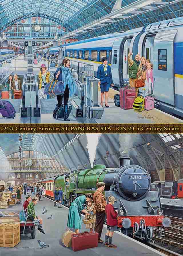 St Pancras Now And Then - Ravensburger puzzle collectible [Barcode 4005556195671] - Main Image 2