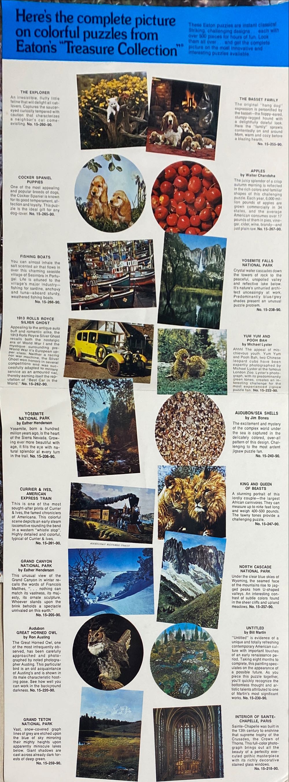 Long-Eared Owls - Eaton puzzle collectible - Main Image 4