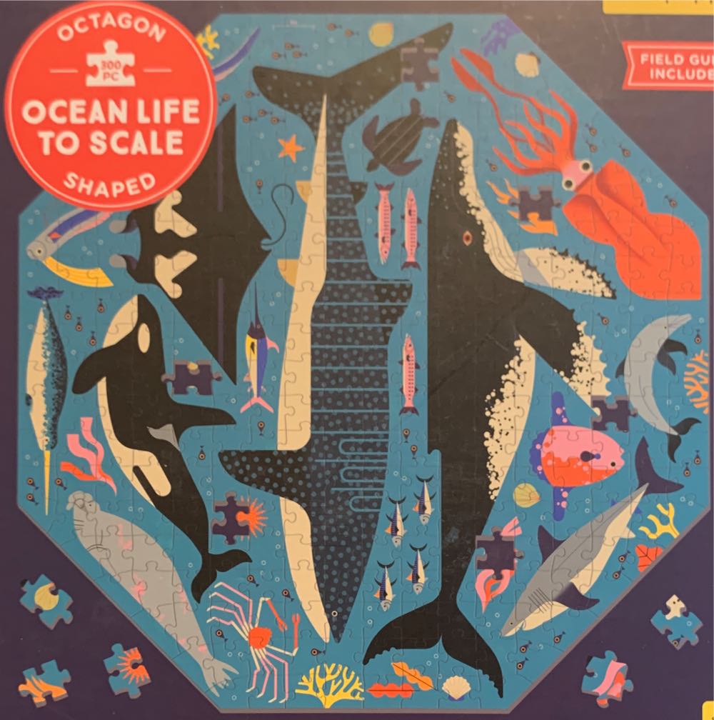 Ocean Life Life To Scale Octagon - Mudpuppy puzzle collectible [Barcode 9780735372368] - Main Image 2