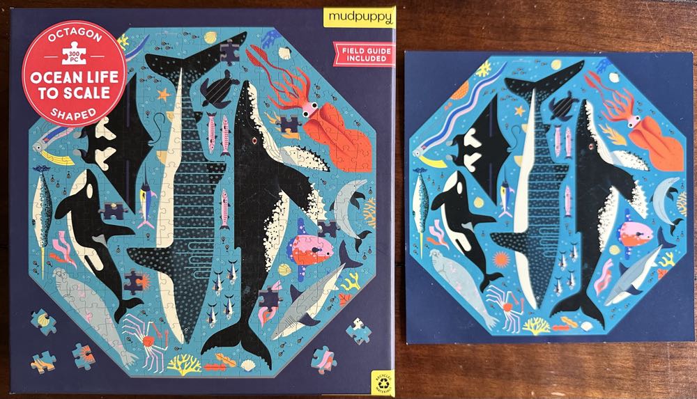 Ocean Life Life To Scale Octagon - Mudpuppy puzzle collectible [Barcode 9780735372368] - Main Image 4