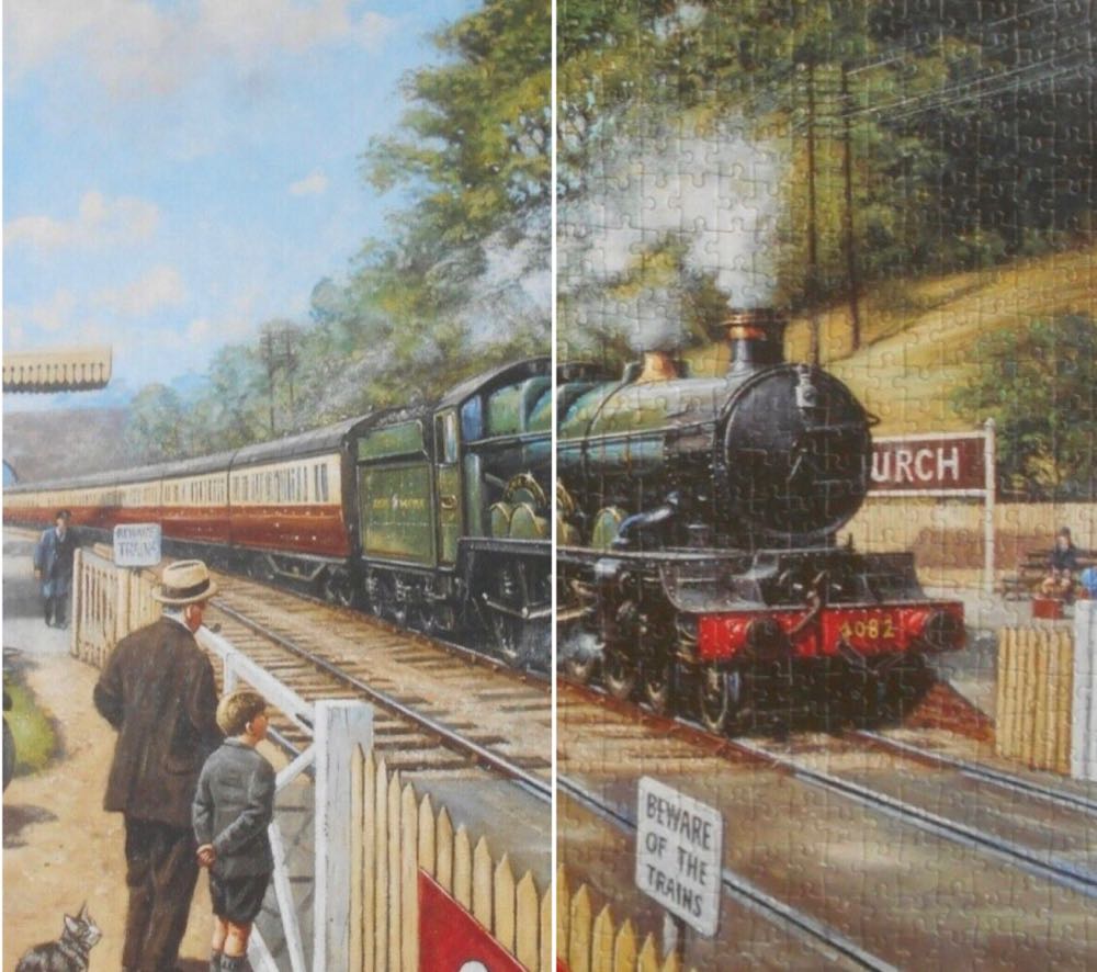 Train Spotting With Grandad - Falcon de luxe puzzle collectible [Barcode 8710126151952] - Main Image 4