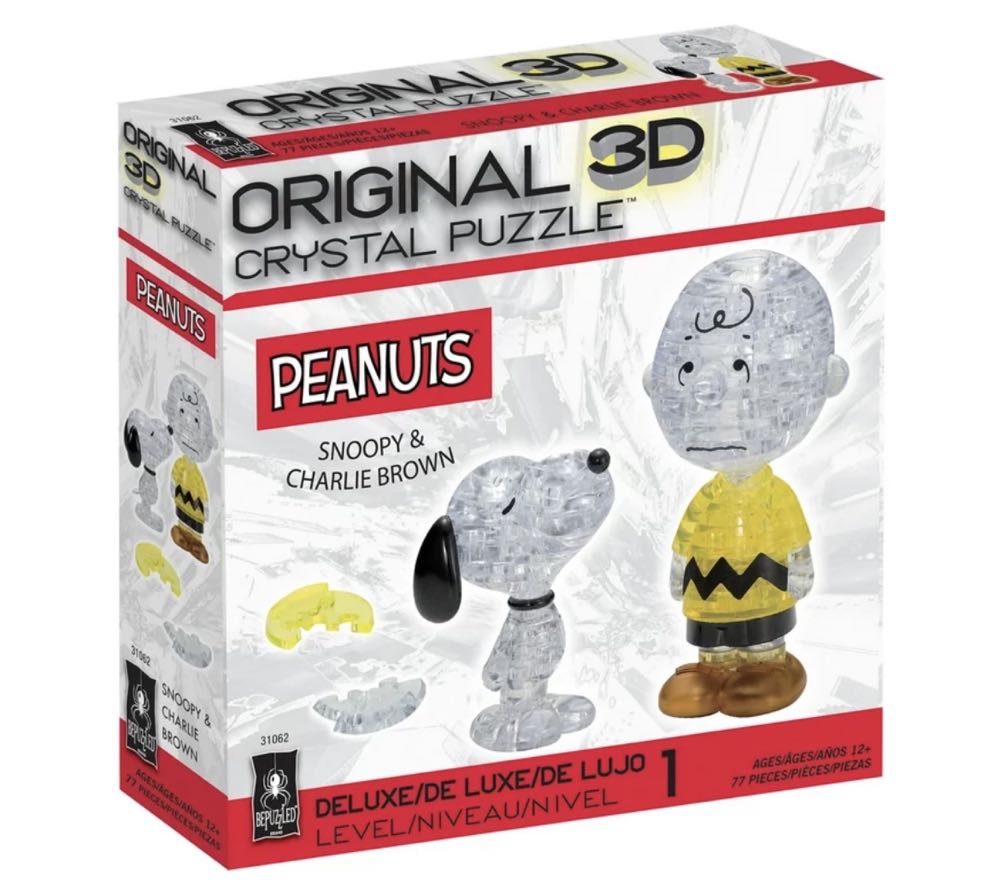 3D Crystal Puzzle Snoopy And Charlie Brown - Bepuzzled puzzle collectible - Main Image 2