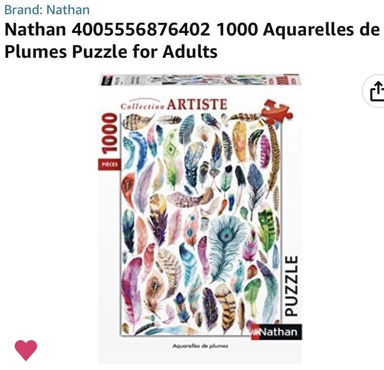 Nathan - Watercolour Feathers - Nathan puzzle collectible - Main Image 2