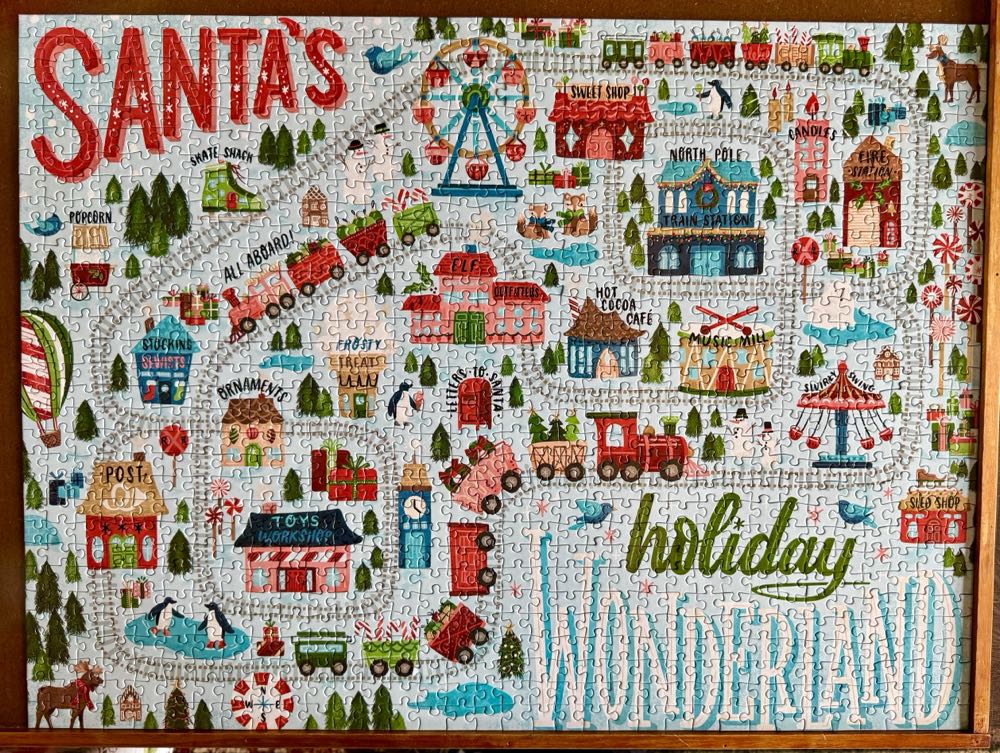 Santa’s Wonderland-SOLD - Galison puzzle collectible [Barcode 9780735378094] - Main Image 2
