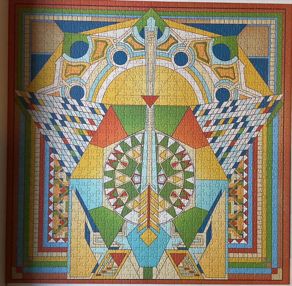 Imperial Hotel Peacock Carpet - Pomegranate puzzle collectible [Barcode 9780764958458] - Main Image 2