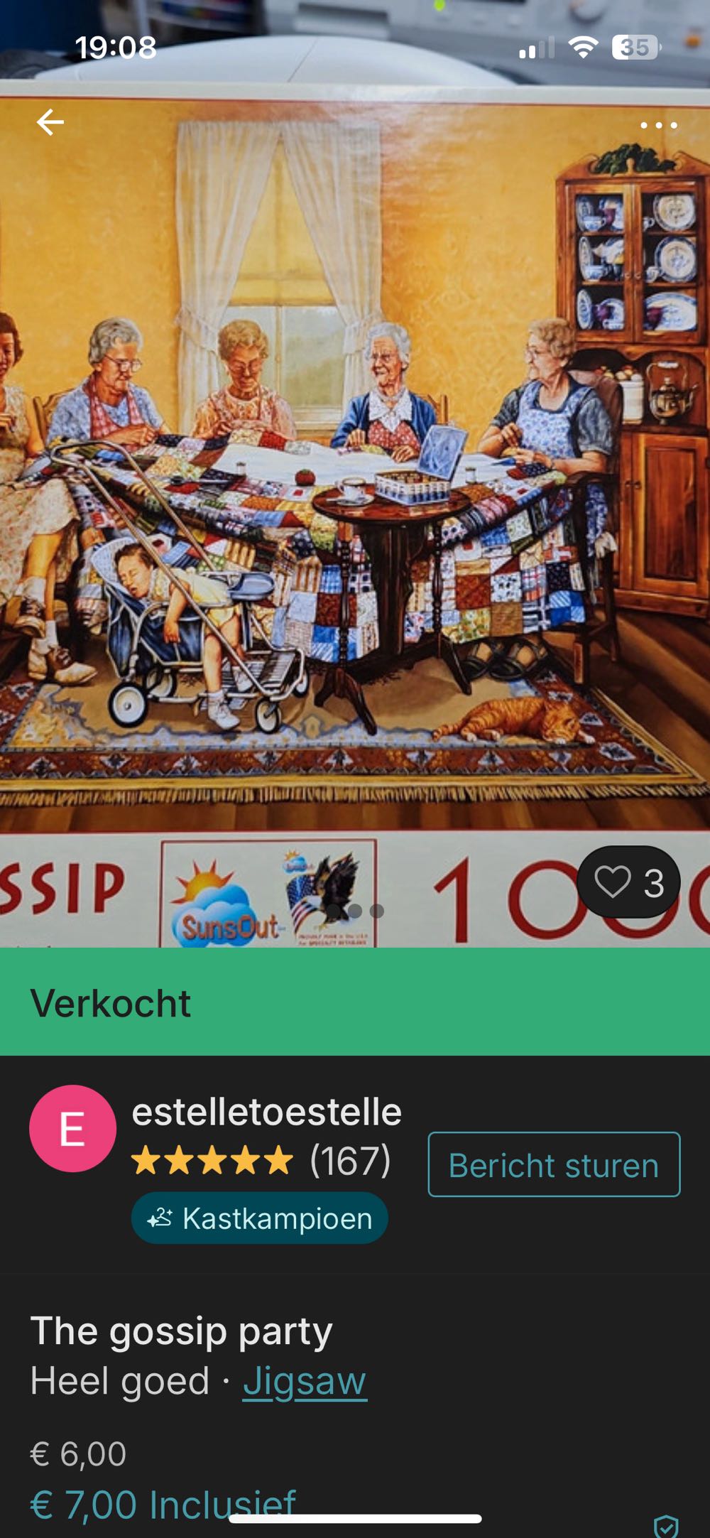 The Gossip Party - SunsOut puzzle collectible [Barcode 796780252028] - Main Image 4