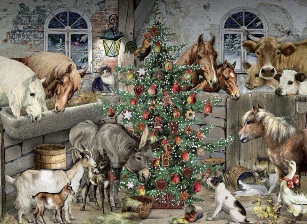 Christmas In The Barn - Bits And Pieces puzzle collectible [Barcode 192949051998] - Main Image 2
