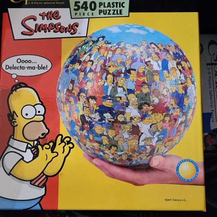 The Simpsons 540 Piece Spherical Plastic Ball  puzzle collectible [Barcode 072348973223] - Main Image 2