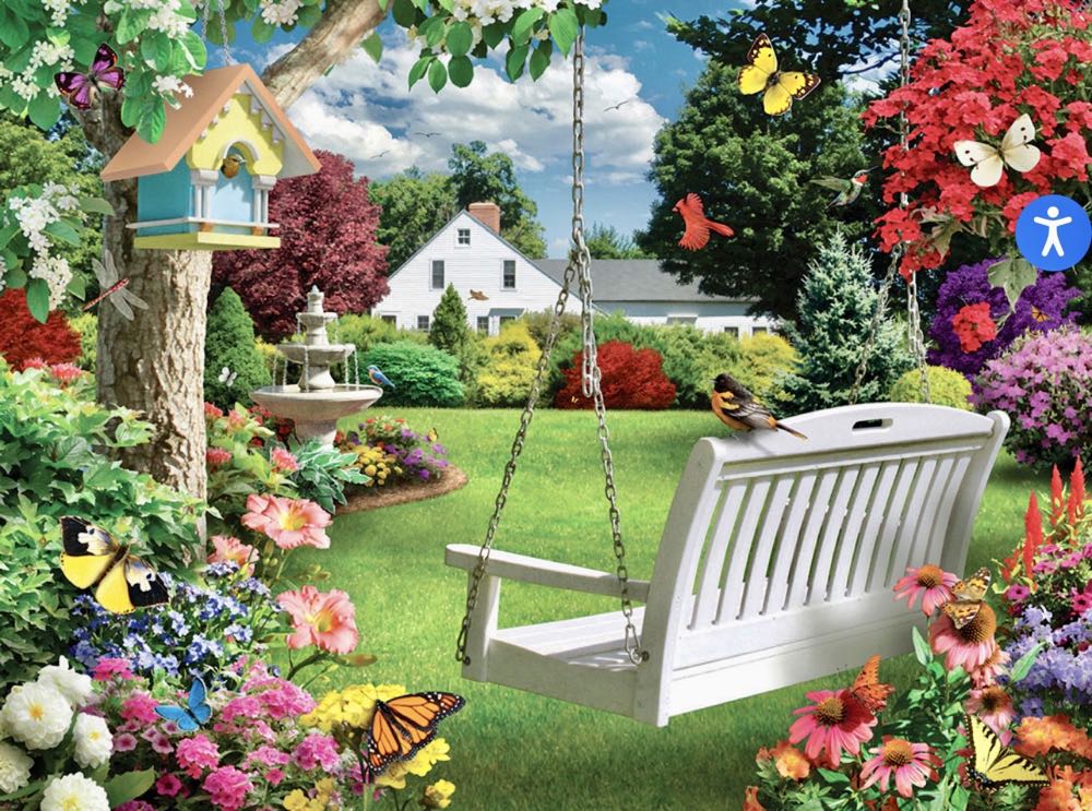Blooming Backyard - Bits & Pieces puzzle collectible [Barcode 192949071439] - Main Image 2