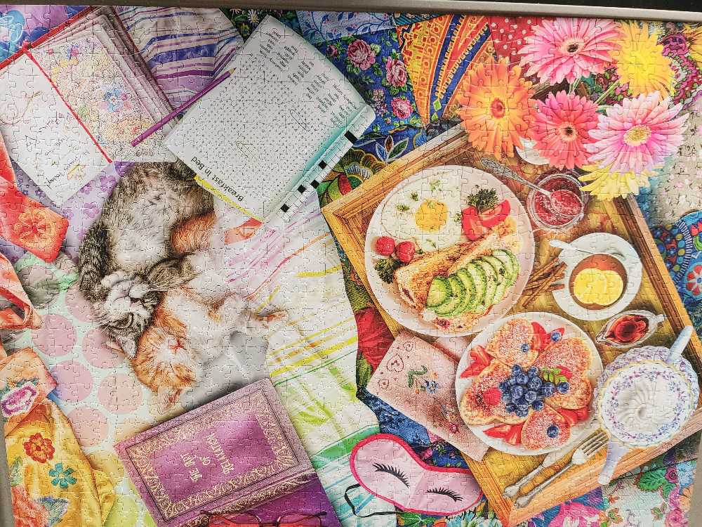 Zz - Breakfast in Bed - Gone - Buffalo Games puzzle collectible - Main Image 2