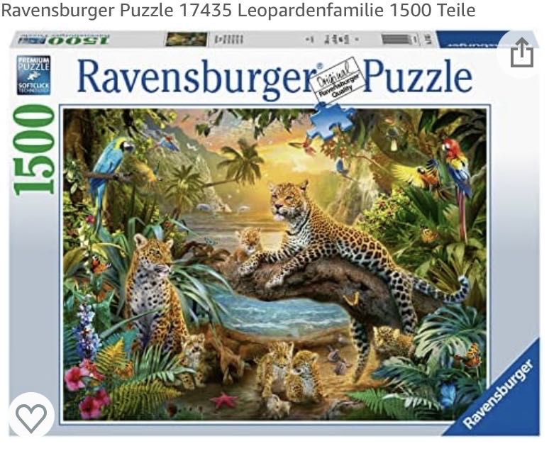 Ravensburger - Leopard Family / Leopards in the Jungle - Ravenburger puzzle collectible - Main Image 2