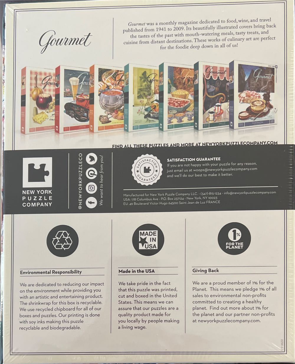 Italian Cafe Gourmet Magazine - New York Puzzle Company puzzle collectible [Barcode 819844018122] - Main Image 2
