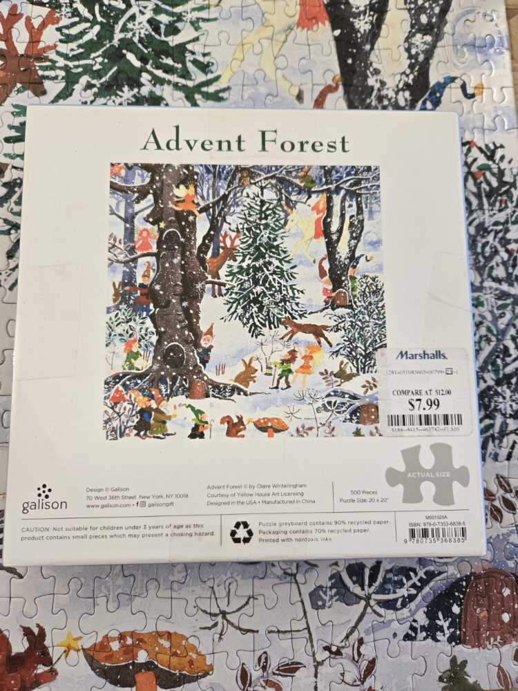 Advent Forest - Galison puzzle collectible [Barcode 9780735368385] - Main Image 4