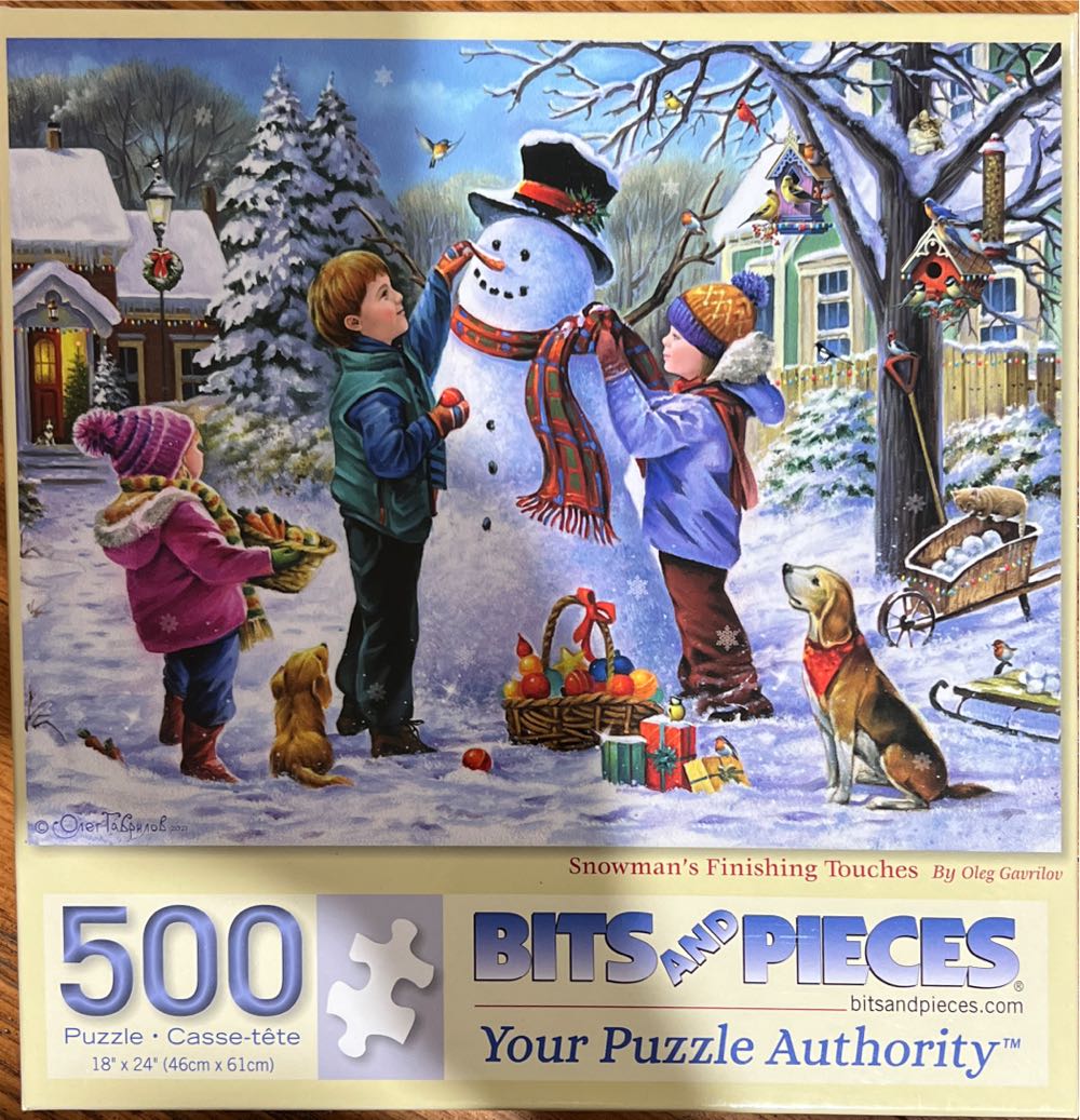 Snowman’s Finishing Touches - Bits & Pieces puzzle collectible [Barcode 192949067937] - Main Image 1