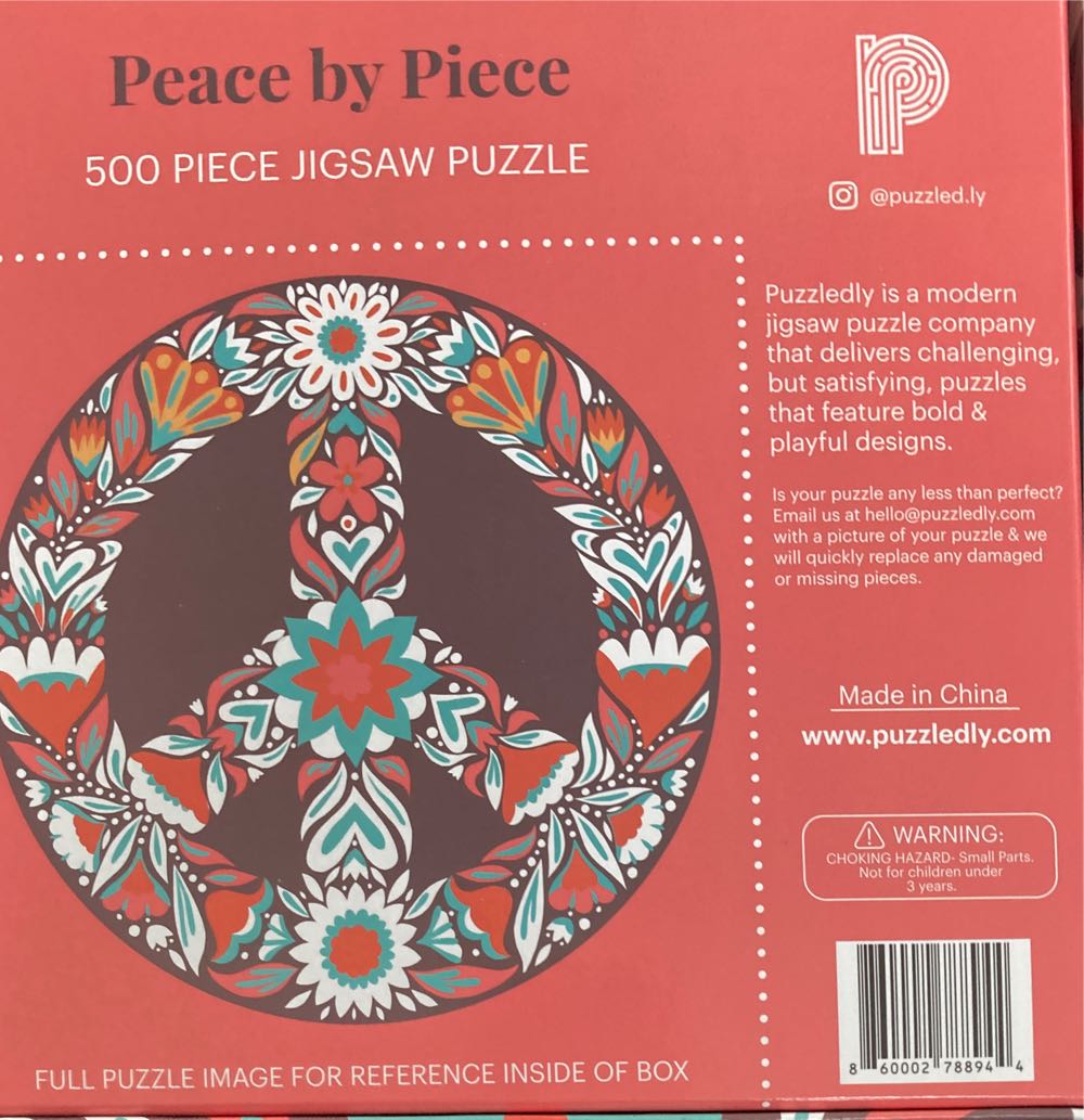 Peace By Piece - Puzzedly 🇺🇸 puzzle collectible [Barcode 860002788944] - Main Image 2