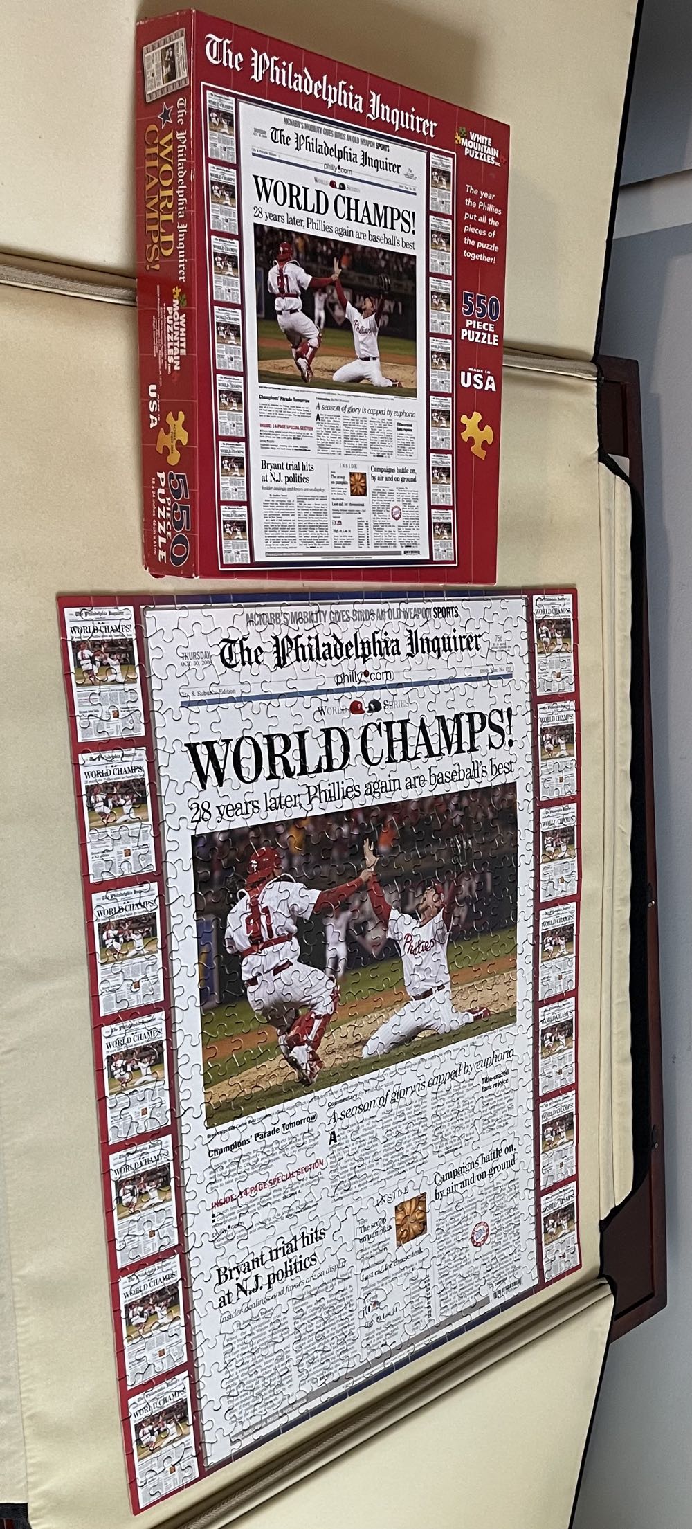 Philadelphia Inquirer: World Champs NEW ❤️🧩 - White Mountain Puzzles puzzle collectible [Barcode 724819251599] - Main Image 2