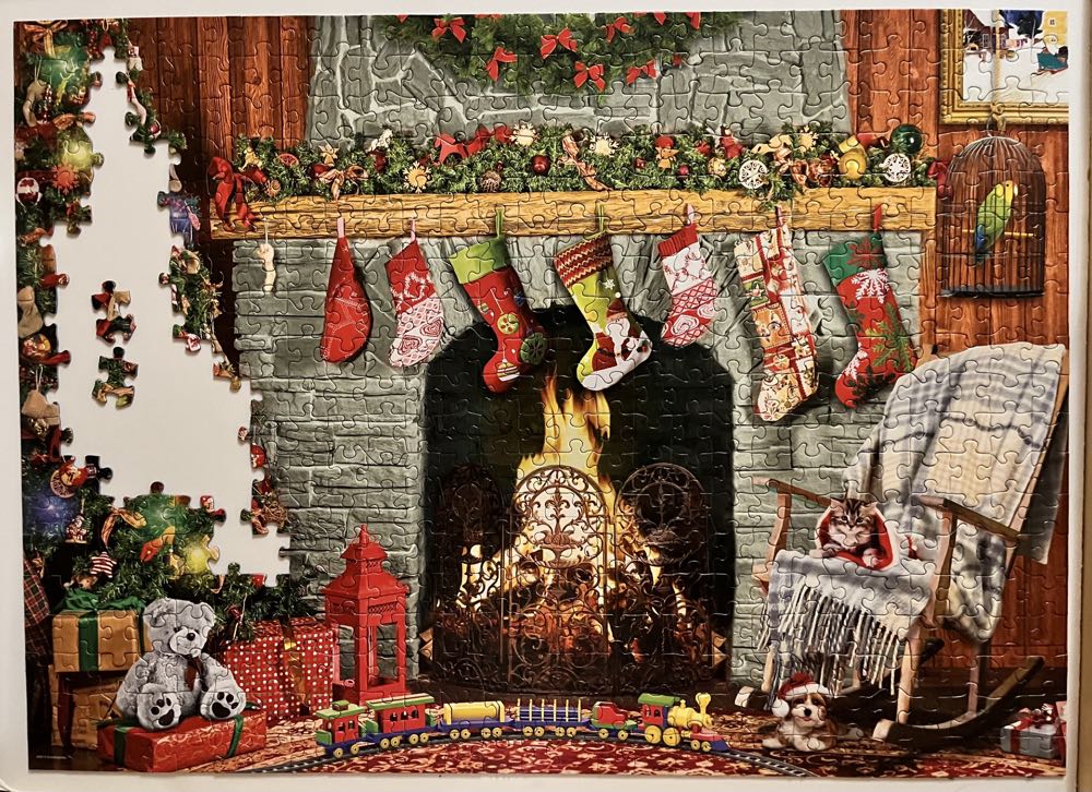 Christmas By The Fireplace - Eurographics puzzle collectible [Barcode 628136555029] - Main Image 4