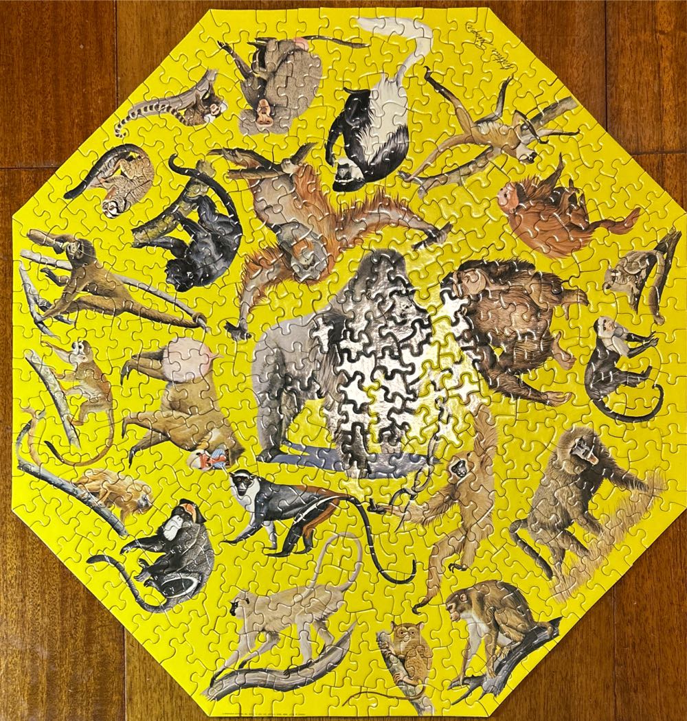 Apes and Monkeys - Octagon - Springbok puzzle collectible - Main Image 3