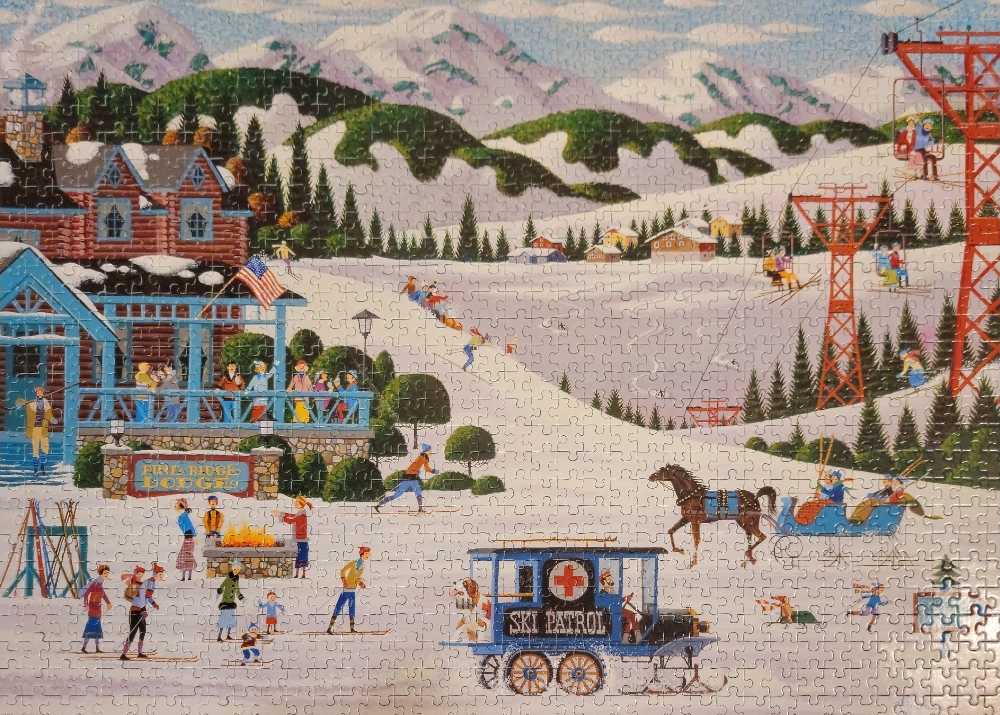 Pine Ridge Lodge - Rose Art puzzle collectible [Barcode 072348092009] - Main Image 2