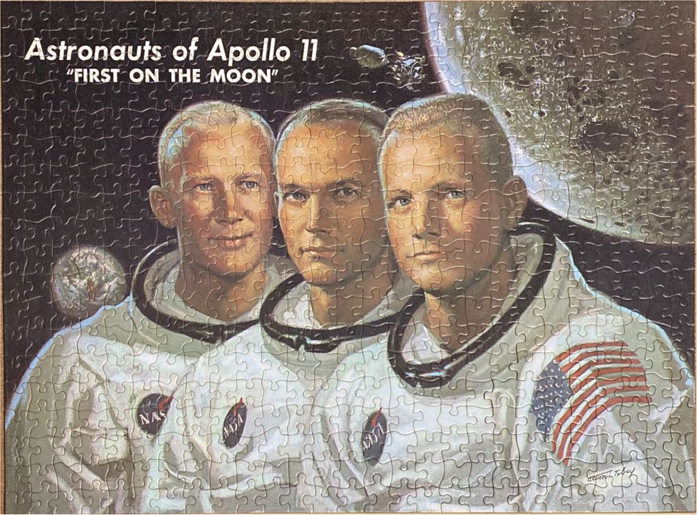Astronauts Of Apollo 11 “First On The Moon” - Milton Bradley puzzle collectible - Main Image 2